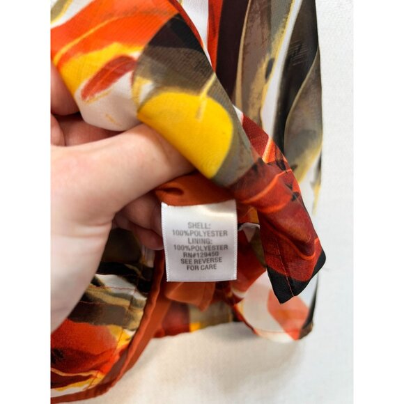 Apt. 9 Womens Ruffled Flutter Sleeve Top Summer Sz 2X Multi Abstract Lightweight - Picture 4 of 12